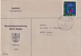 Amtsbrief von Grabs SG nach Vaduz FL 1970 (C. Piatti)