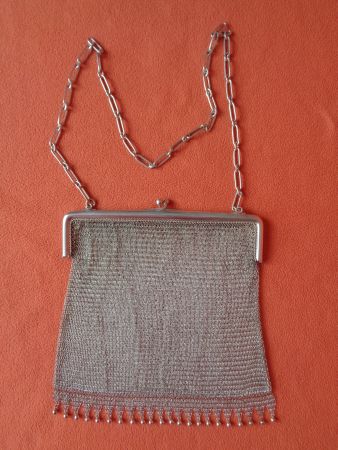 Abendtasche Silber gepunzt  800 Gewicht 283 Gr. Jugendstil