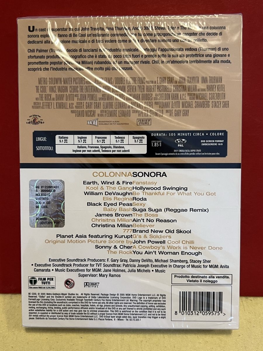 Tutti i DVDs: BE COOL DVD+CD SIGILLATO OVP Travolta Thurman Soundtrack – Nuovo e nell'imballaggio originale da Muralto venduto da dan_pf8r 1