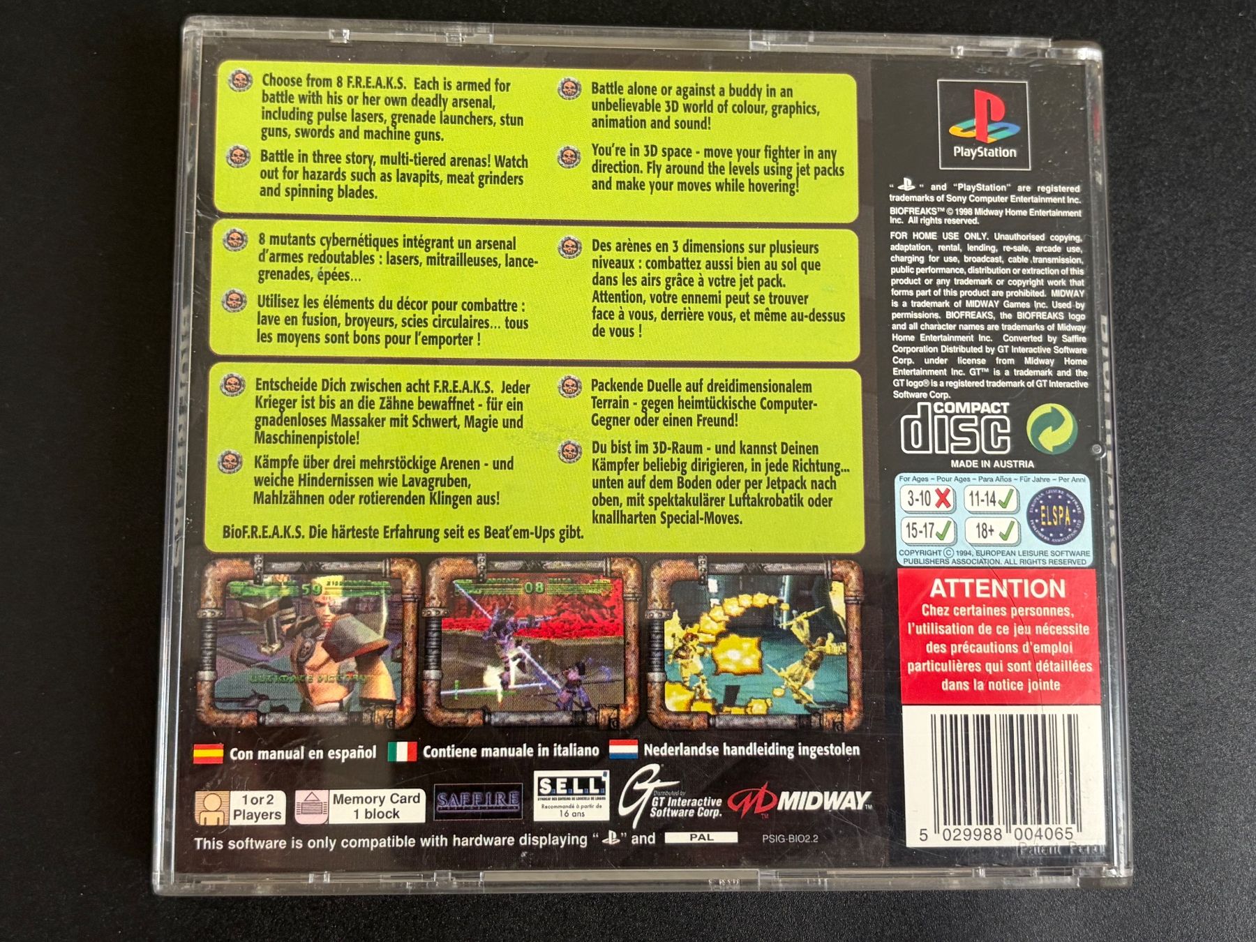 Sony Giochi: PS1 Bio Freaks - Top Playstation Spiel – Usato da Seuzach venduto da Dane.l.1 3