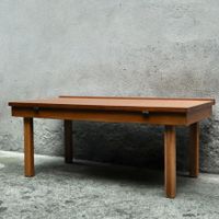Ensemble daybed et table de chevet en teck