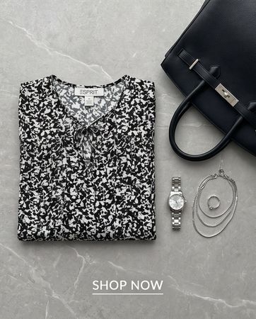 Blouse Esprit noir et blanc - neuve - L & XXL