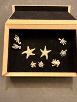 9 Ohrringe, Seesterne, Meer, Sommerschmuck, Geschenk, Silber