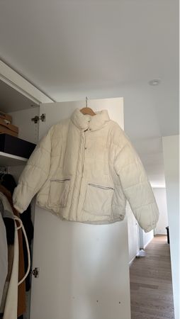 Puffer Jacket beige oversized used condition