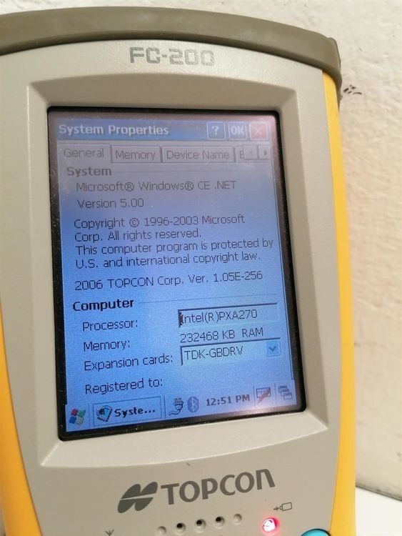 Accessori da laboratorio: Topcon FC 200 - GPS Feld Kontroller – Usato da Niederdorf venduto da LeptonAG_Labor 1