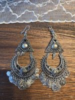 Ohrringe silberfarben gross Boho Stil wie neu!