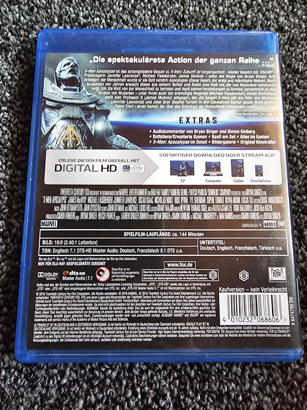 Tutti i DVDs: X-Men Apocalypse Blu-ray  – Usato da Ruswil venduto da jan_bxl5 1