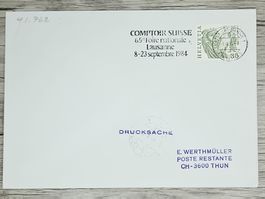 CL02 Enveloppe + Timbre Suisse 1984
