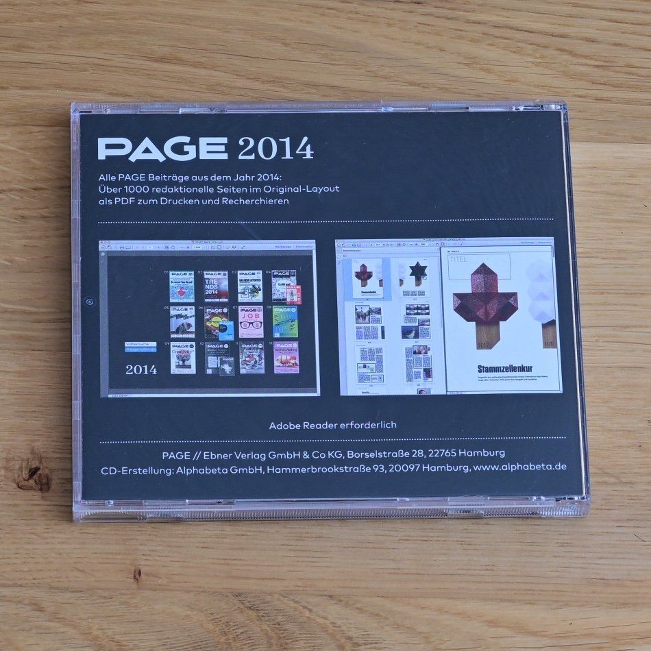 Riviste & Magazine: PAGE Magazin 2014 - Archiv CD – Usato da Scherz venduto da Neogeo5000 1