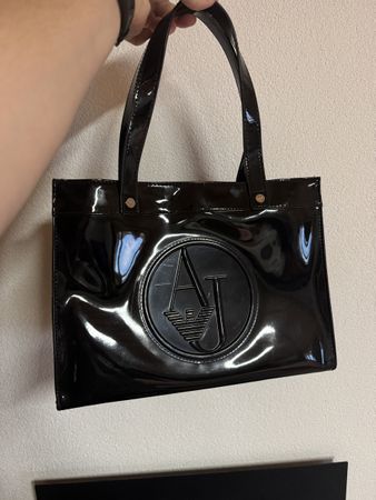 Original Armani Jeans Lack Handtasche, Top Zustand!