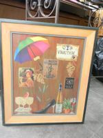Tableau-collage "Parapluie et vin" A.Visinand 2006