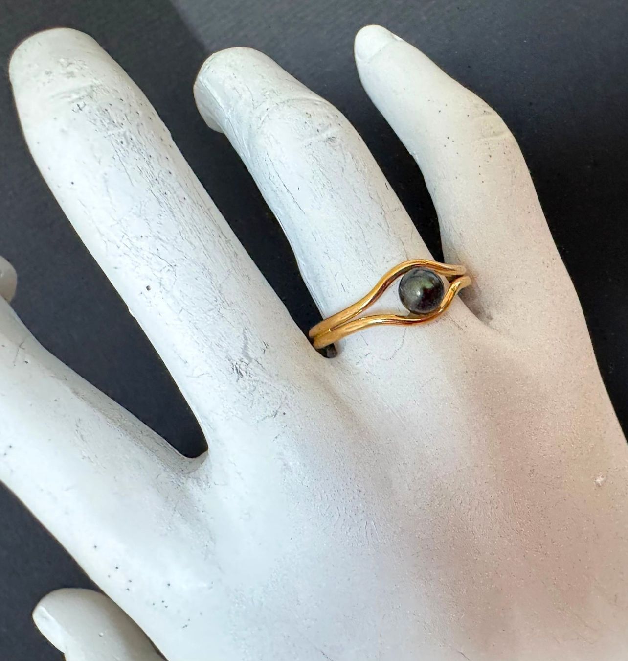 Ringe: Raffiniert gestalteter 750 Gelbgold Ring mit einer Perle – Gebraucht aus Ebikon von repatrick 7