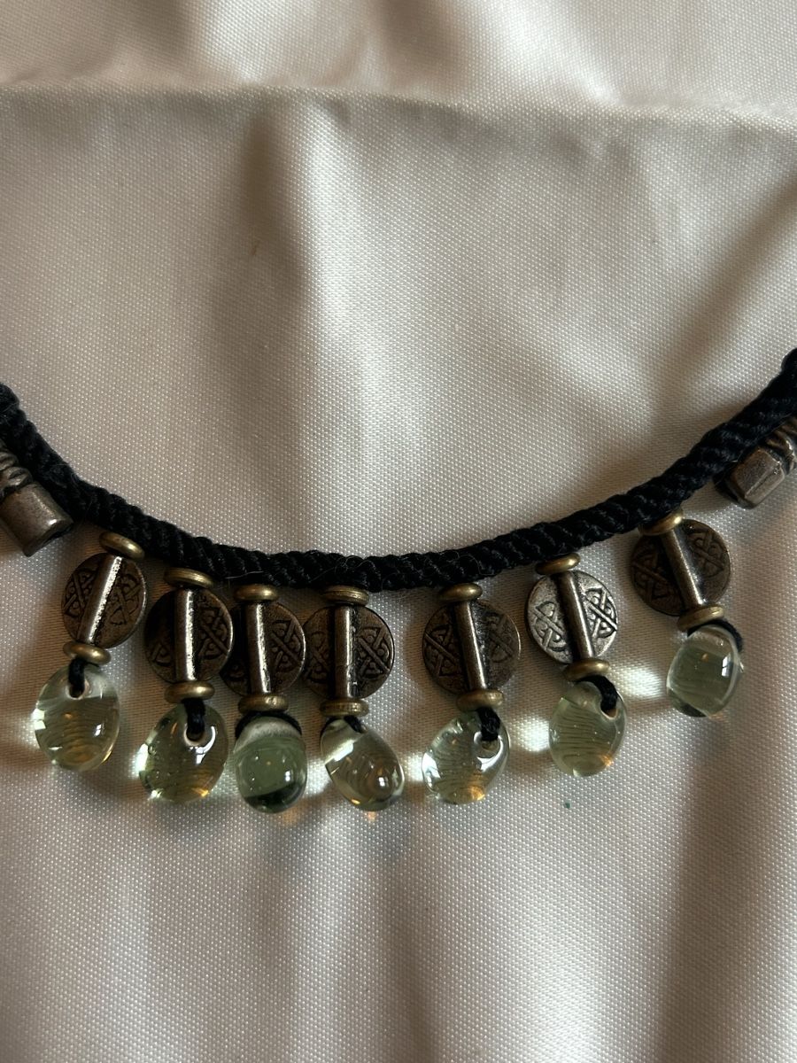 Catenine: Vintage Boho Chic Halskette schwarz Silber – Usato da Bern venduto da FreitagsSachen22 1