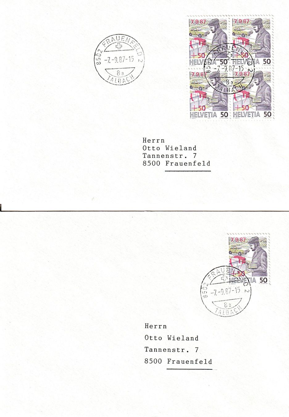 Alle Briefmarken: 1987 Unwetter in der Schweiz – Neu (gemäss Beschreibung) aus Frauenfeld von ottoleo