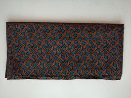 Stoff mit Muster braun-blau für Kleidung - 96x198cm