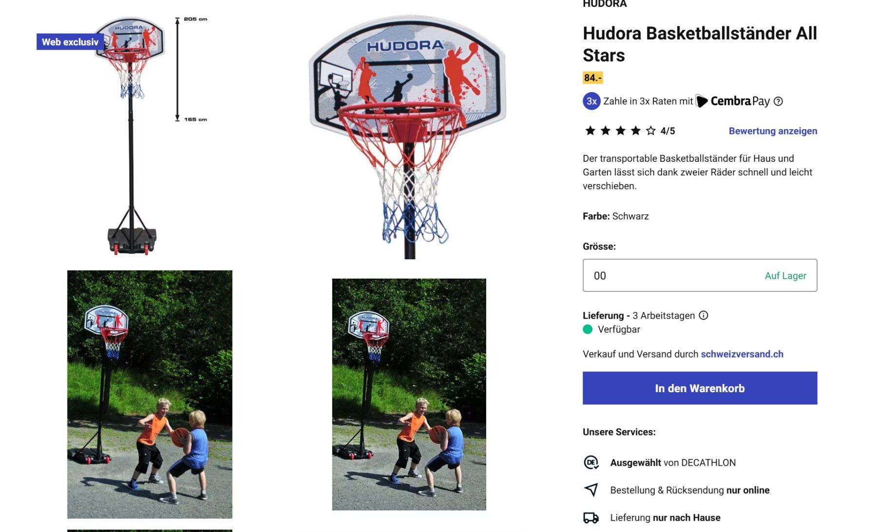 Canestri da basket: NEUER Basketballstänger! – Nuovo e nell'imballaggio originale da Basel venduto da glitzerstaub 1
