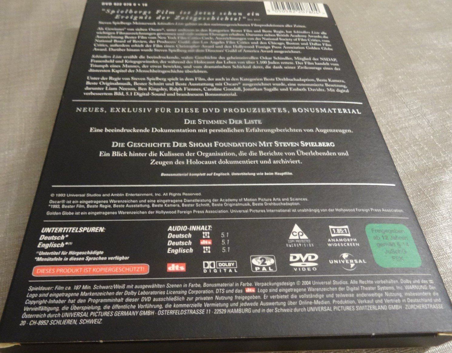 Tutti i DVDs: DVD  Schindlers Liste – Usato da Heimberg venduto da Rockenrol 1