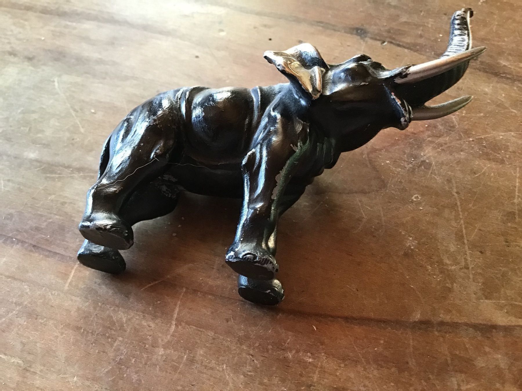 Skulpturen & Statuen: Alter antiker Metall Elephant – Gebraucht aus St. Gallen von Goldlilly 2
