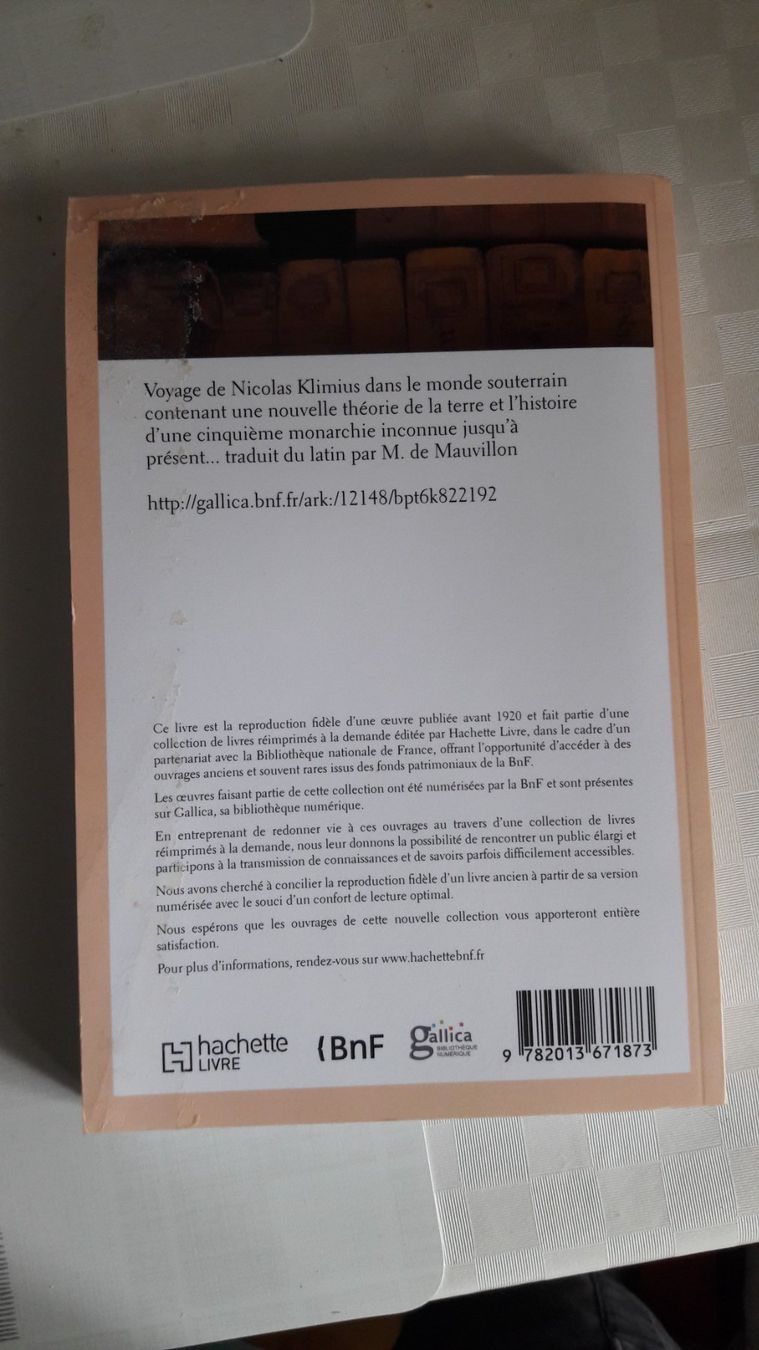Bücher: Voyage de Nicolas Klimius dans le monde souterrain – Gebraucht aus Laufen von Mann455 1