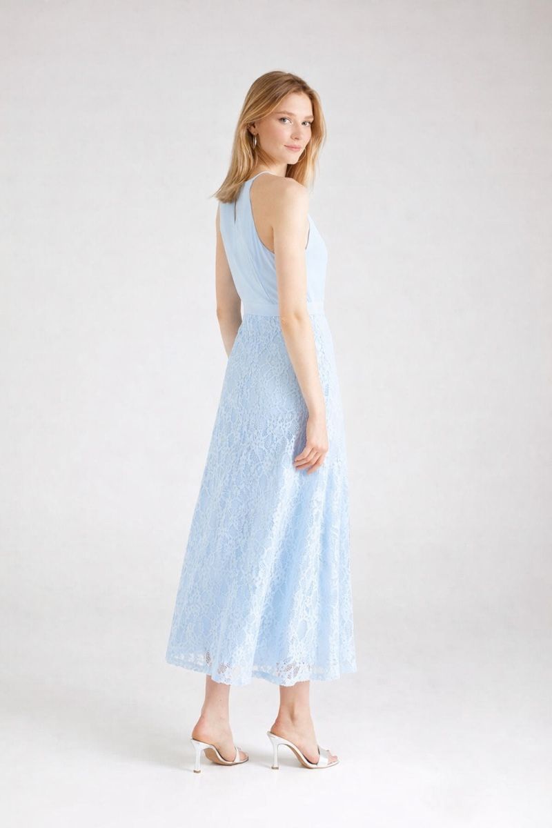 Vila Vestiti: VILA Kleid in Hellblau – Nuovo e nell'imballaggio originale da Zürich venduto da luxuryoutlet1 1