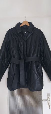 Massimo Dutti Lederjacke, schwarz, Grösse S