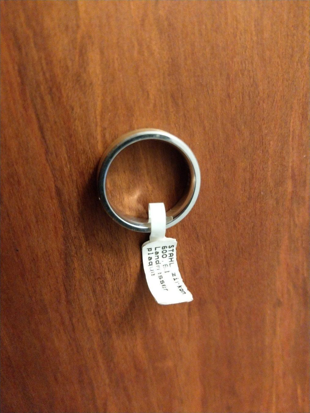 Anelli: Ring Stahl, NEU – Nuovo e nell'imballaggio originale da Köniz venduto da Kakadu22 2