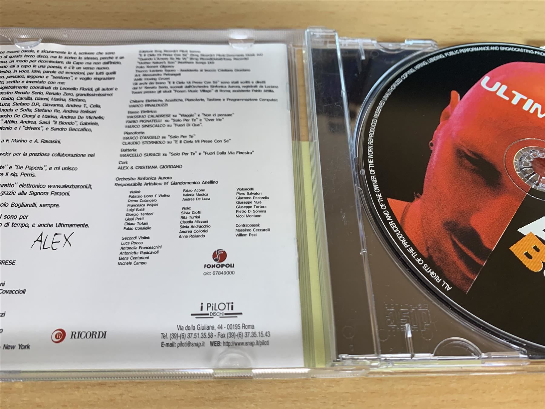 CD: Alex Baroni – Ultimamente – Usato da Rikon im Tösstal venduto da Alpenmutz 2