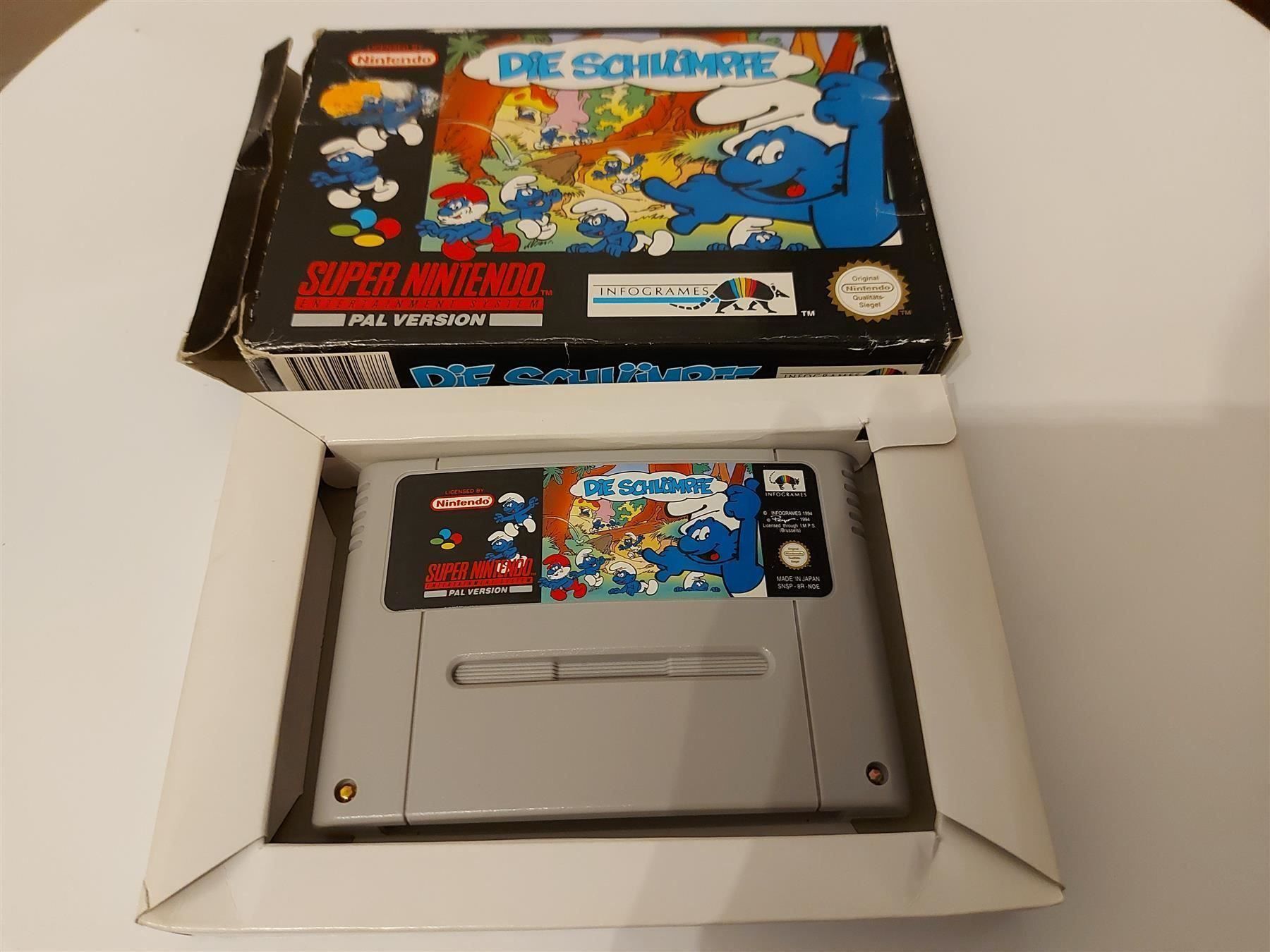 Giochi: Die Schlümpfe Super Nintendo SNES OVP – Usato da Aarau venduto da Kaesekuchen2000