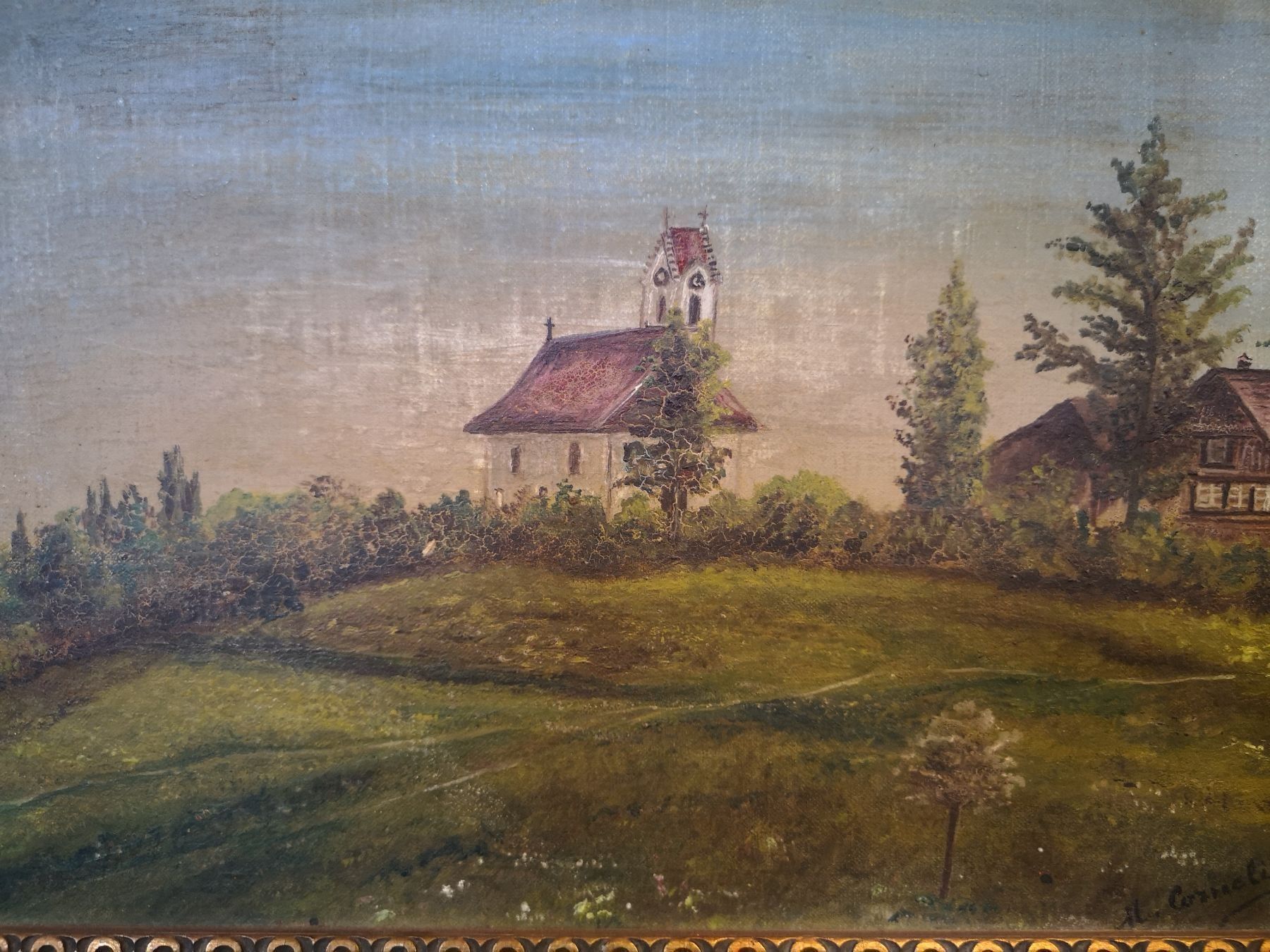 Gemälde: Ancienne toile signée – Gebraucht aus Genève von Qanil77 1