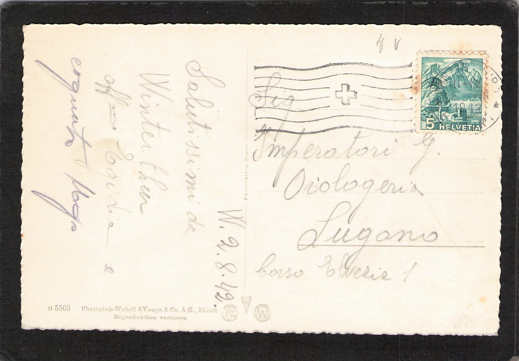 Ansichtskarten: Winterthur ZH , Marktgasse , Oldtimer , belebt, gel. 1942 – Gebraucht aus Reichenburg von Pipo-67 1