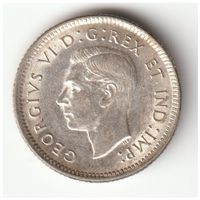 1938 Silber Canada Kanada 10 Cents Münze Segelschiff Stgl