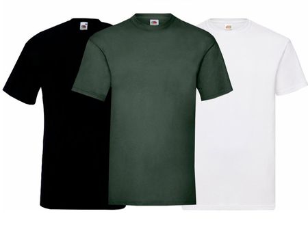 3 Stk. Herren T-Shirts Fruit of the Loom Valueweight Gr.S