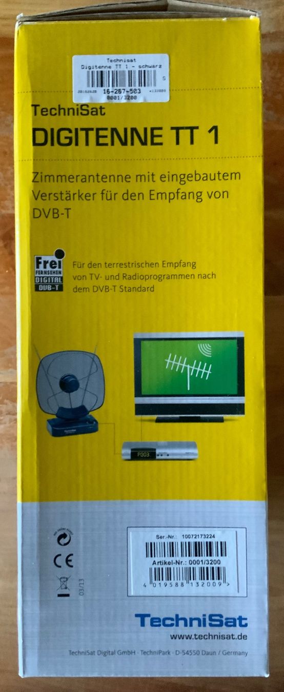 Funktechnik: TechniSat DIGITENNE TT 1 Zimmerantenne DVB-T – Gebraucht aus Lanzenhäusern von mfh05 1