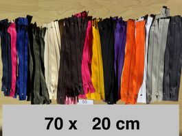 Reissverschlüsse   70 x 20 cm    TOP Angebot  lässige Farben