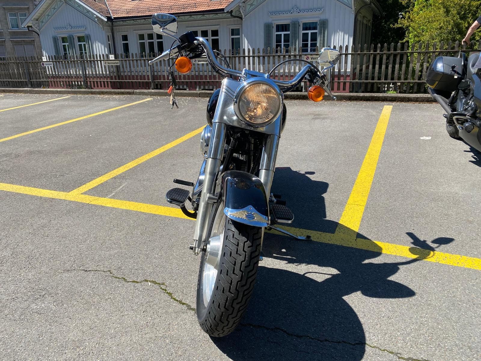 Harley-Davidson Chopper: HARLEY-DAVIDSON FLSTF 1450 Softail Fat Boy JG 2000 – Usato da St.Gallen venduto da oehlins 2