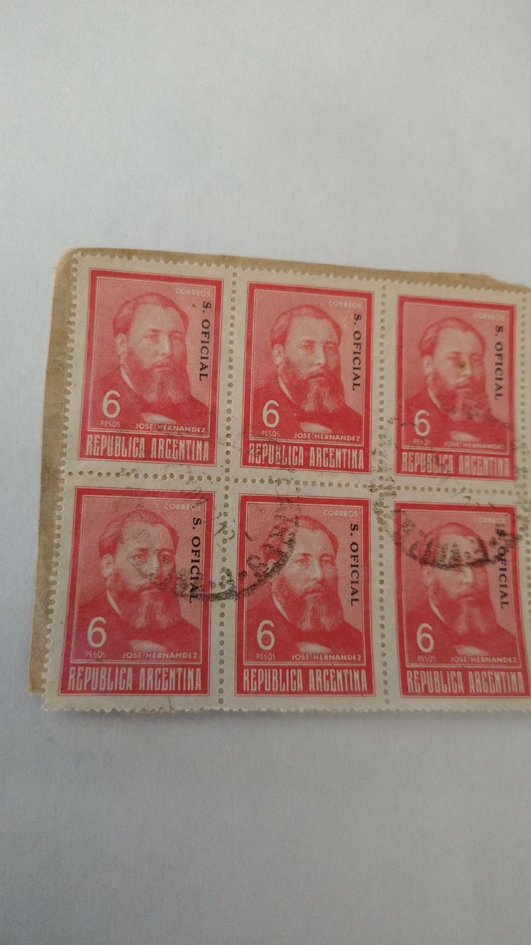 Tutti i francobolli: Timbres poste Argentine R. OFICIAL 6 centavos – Usato da Puidoux venduto da Sophia70 1