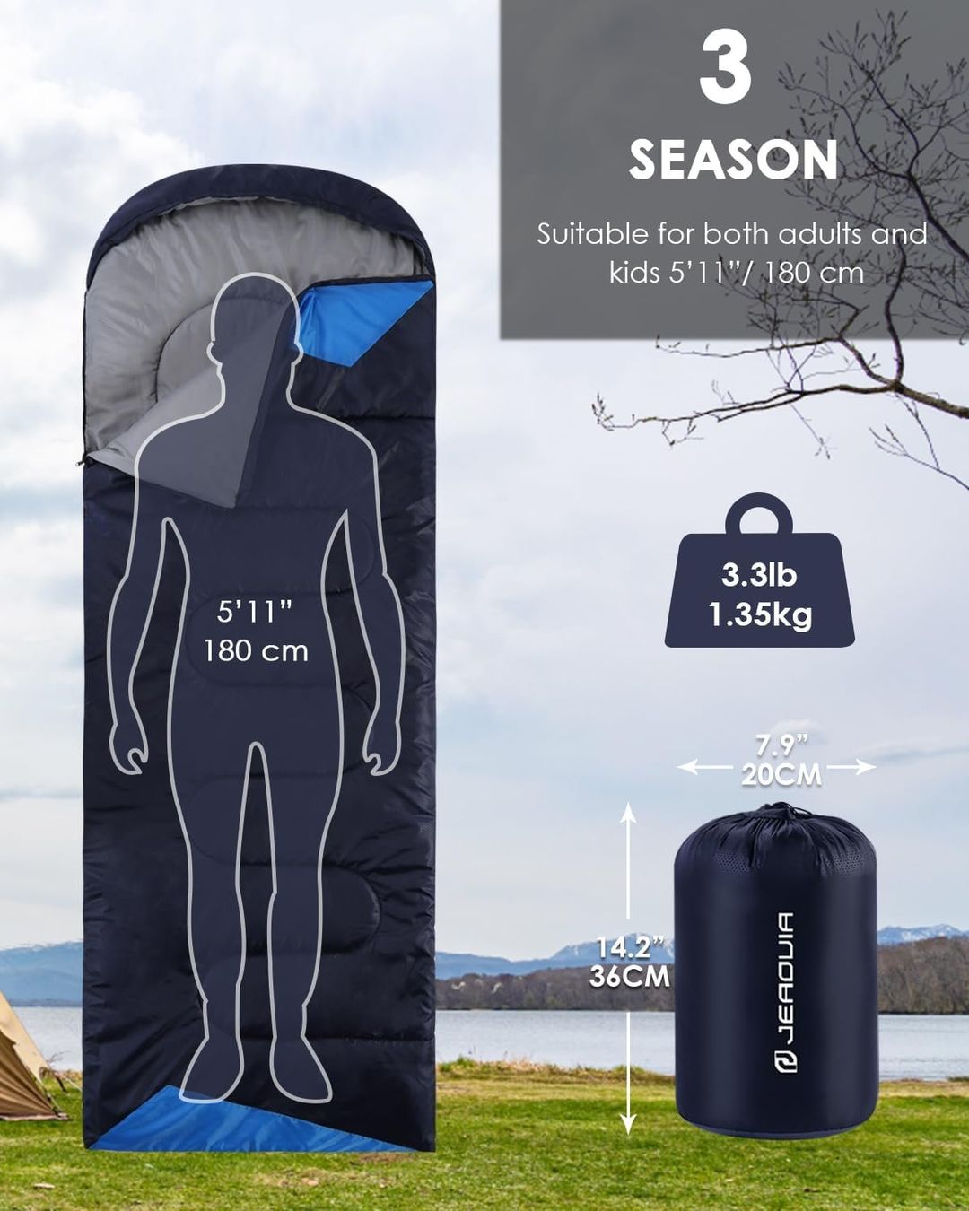 Sacchi a pelo: Schlafsack 3-4 Jahreszeiten – Nuovo e nell'imballaggio originale da Nuglar venduto da SaleRitter 1