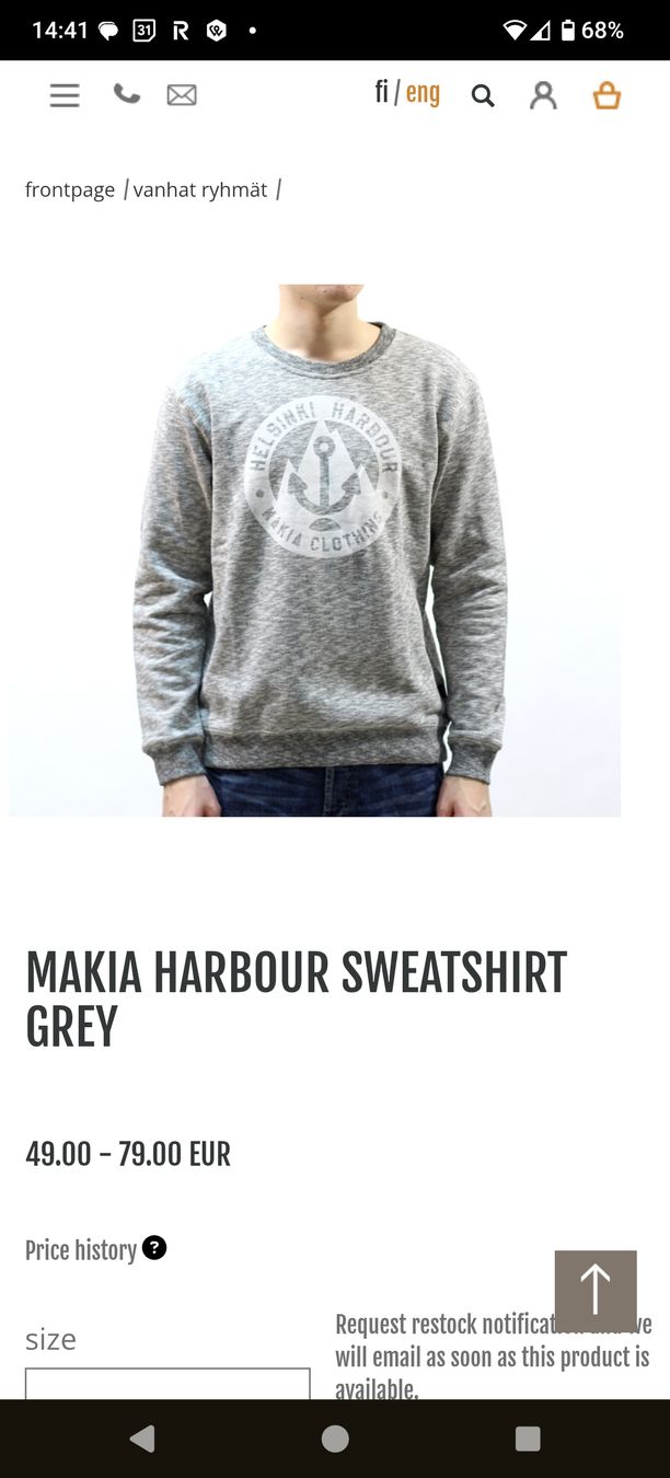 Maglioni & Felpe: Makia Helsinki Harbour Sweatshirt, Grau, Grösse M – Usato da Luzern venduto da moritz_a 5