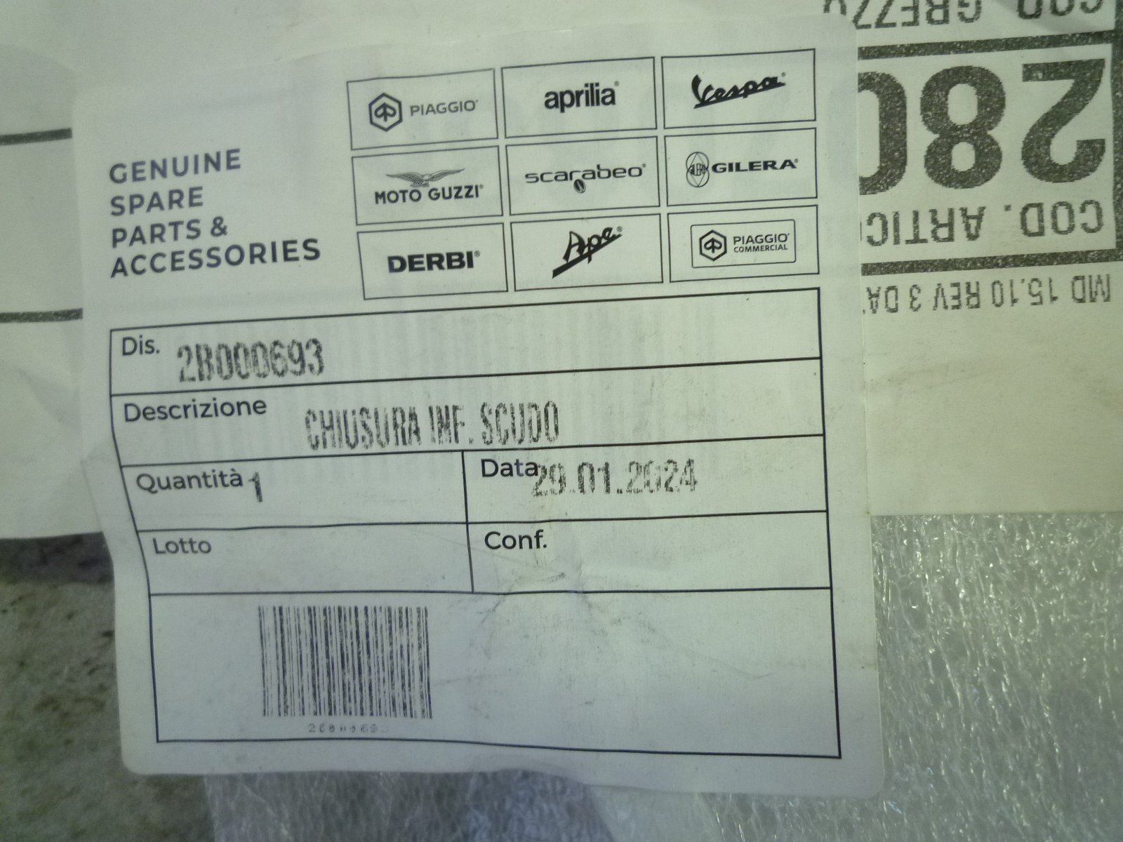 Piaggio Tutti pezzi di ricambio per scooter: Frontverkleidung Piaggio MP3  300 / 500 – Nuovo e nell'imballaggio originale da Sissach venduto da Gruetter-Moto-Center 1