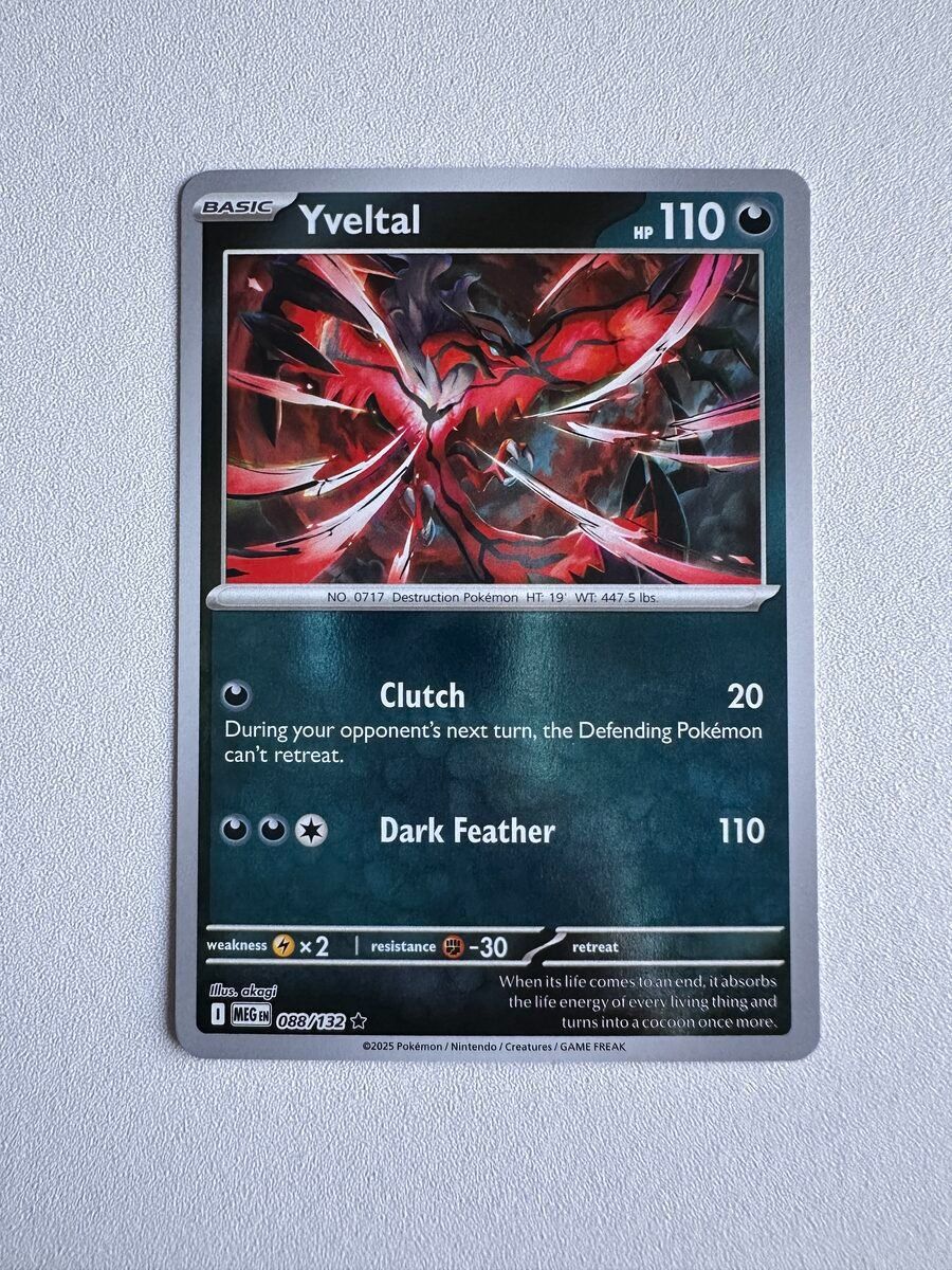 Pokémon Carte collezionabili: Yveltal MEG EN 088/132 REVERSE HOLO – Nuovo (secondo la descrizione) da Zürich venduto da 05t_bwx2