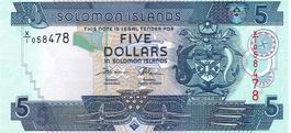 Solomon Island 5 Dollar 2006 P-26 X-Replacement UNZ