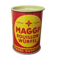 antike Maggi Bouillon-Würfel Blechdose für Kaufmannsladen
