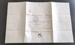 Altes Briefdokument mit Siegel und Stempel