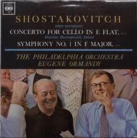 Shostakovitch/Rostropovich/PO/Ormandy: Concerto For Cello LP