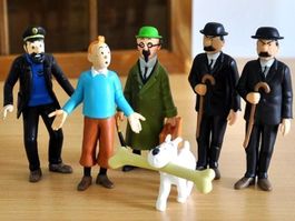 6 TIM UND STRUPPI SPIELFIGUREN - THE ADVENTURES OF TINTIN