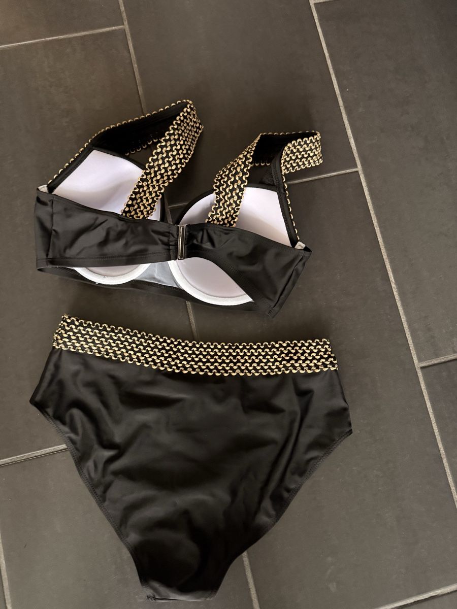 Costumi da bagno & Bikini: Schwarzer Bikini mit Goldmuster, xl- Sommer Hit! – Nuovo (secondo la descrizione) da Winterthur venduto da hera05 2