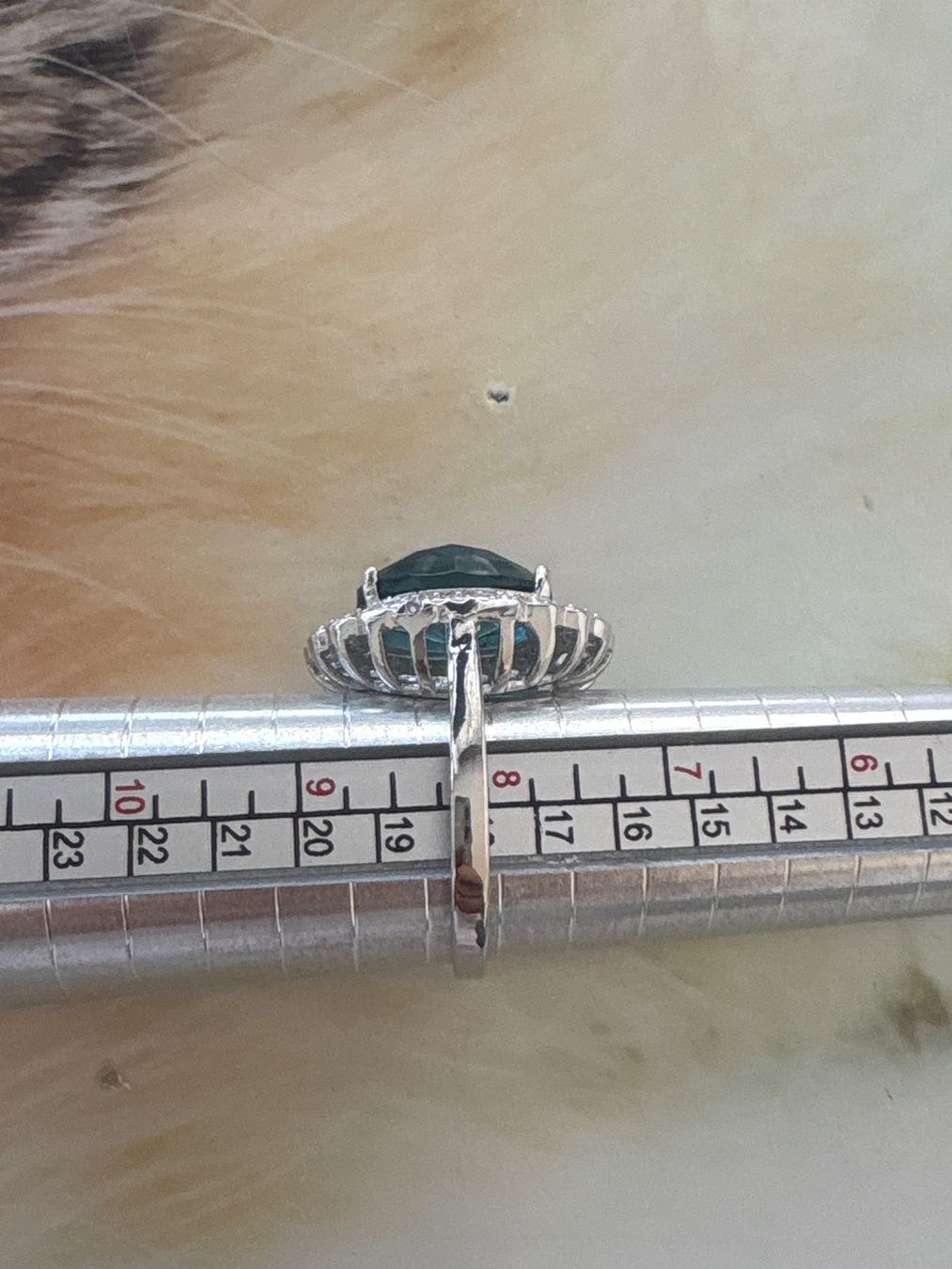 Anelli: Luxus Elegante Gr.18/8 Ring Farbe: Silber /blau – Nuovo (secondo la descrizione) da Biel-Bienne venduto da Roserosse13 9