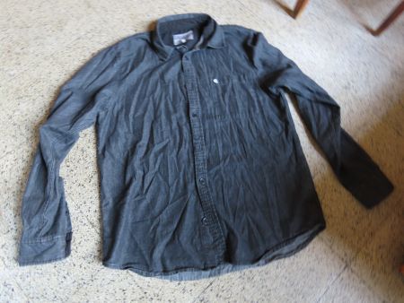 Jolie chemise Carhartt denim gris noir L