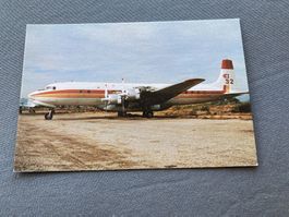 Vintage Flugzeug-Postkarte Douglas DC-7, T & G Aviation