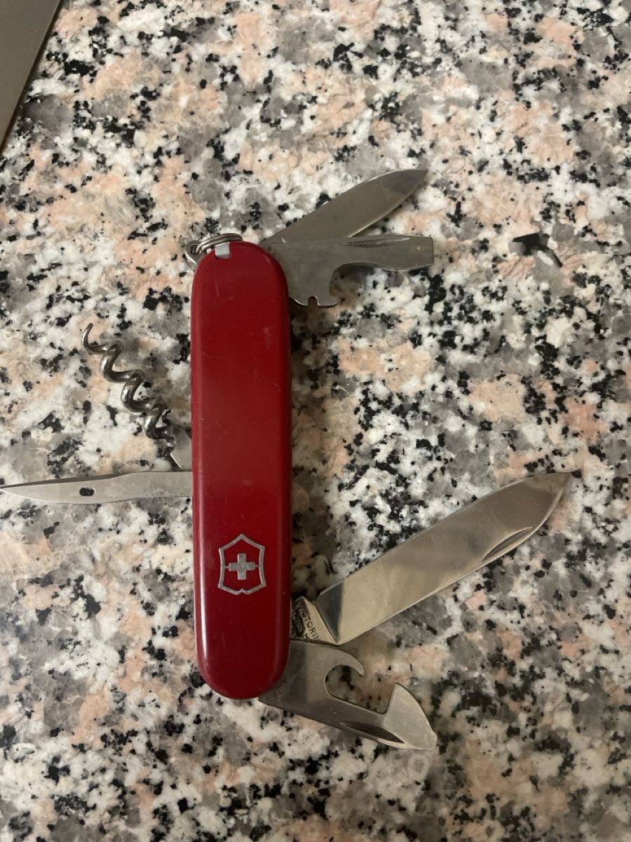 Coltelli tascabile: Original Schweizer Offiziersmesser, Rot - Vielseitig! – Usato da Volketswil venduto da eris2015 2